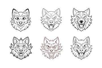 Wolf coloring book Bundle 