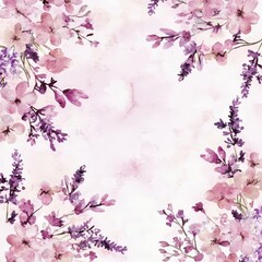 Obraz premium Floral Whisper: Delicate watercolor painting of vibrant flowers and blossoming blooms against a soft pastel canvas, an ode to nature's graceful dance.