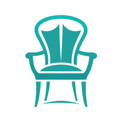 chair logo design concept vector art and illustration
