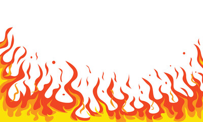 Blank background of fire flames