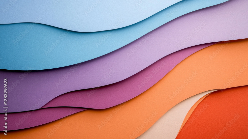 Poster a colorful piece of paper with a wave pattern
