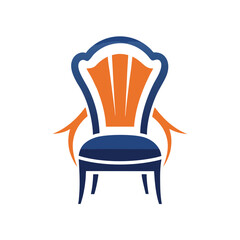 chair logo design concept vector art and illustration
