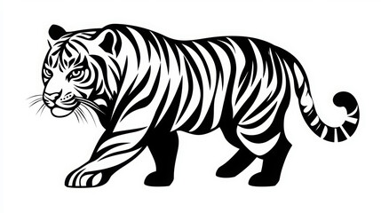 Obraz premium Tribal Tiger Illustration