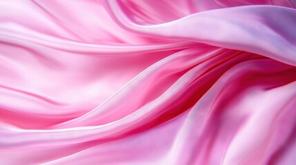 Obraz premium A close-up of a pink fabric with a smooth design at its center exudes softness