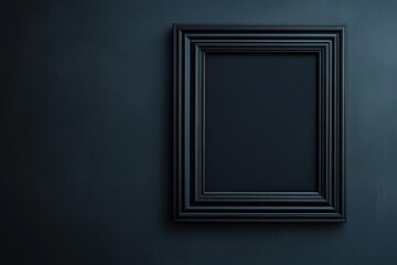 Empty Picture Frame on Dark Wall