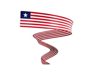 3d Flag Of Liberia 3d Shiny Waving Twisted Ribbon Flag On 3d Illustration