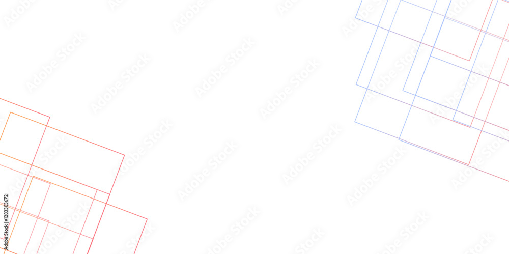 Poster abstract golden geometric square overlap layer lines on transparent background. geometric white back