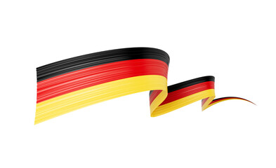 3d Flag Of Germany 3d Wavy Shiny Germany Ribbon Flag 3d Illustration
