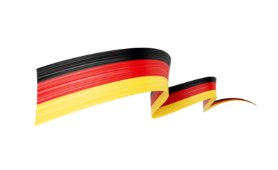 3d Flag Of Germany 3d Wavy Shiny Germany Ribbon Flag 3d Illustration