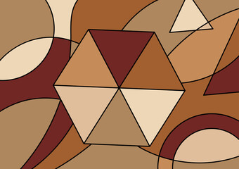 Geometric background earthtone hexagon