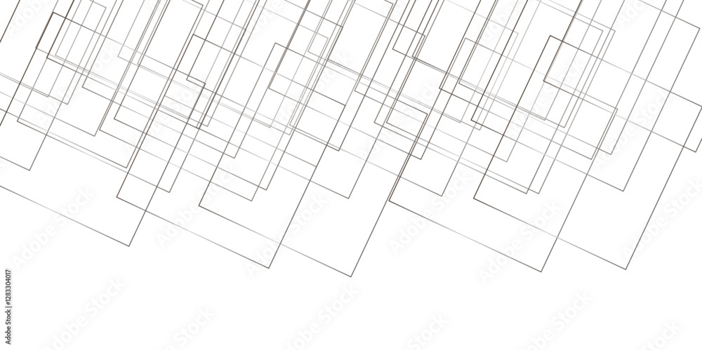 Poster abstract golden geometric square overlap layer lines on transparent background. geometric white back