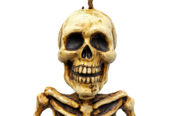 Cheerful lifesize skeleton decoration