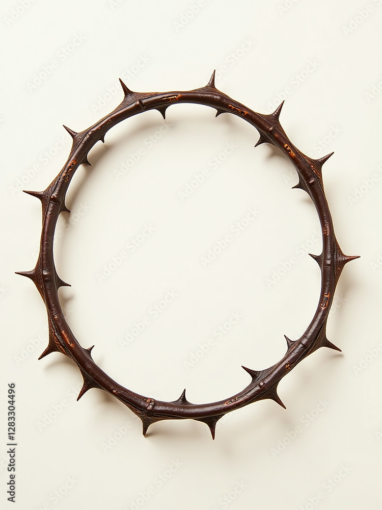 Poster Image Featuring Crown Of Thorns On A Light Background With Ample Space To Accommodate Text Overlay Or Design Elements Freely. 00001