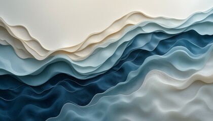Fototapeta premium Abstract Layered Fabric with Flowing Natural Lines