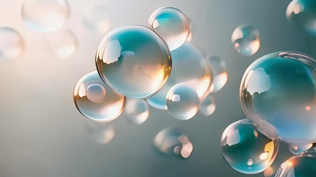 a video of soap bubbles moving in a calm manner