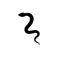 Black Snake silhouette vector illustration on white background