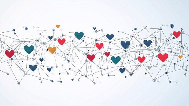 heart connections: visual representation of love and relationships in a digital age