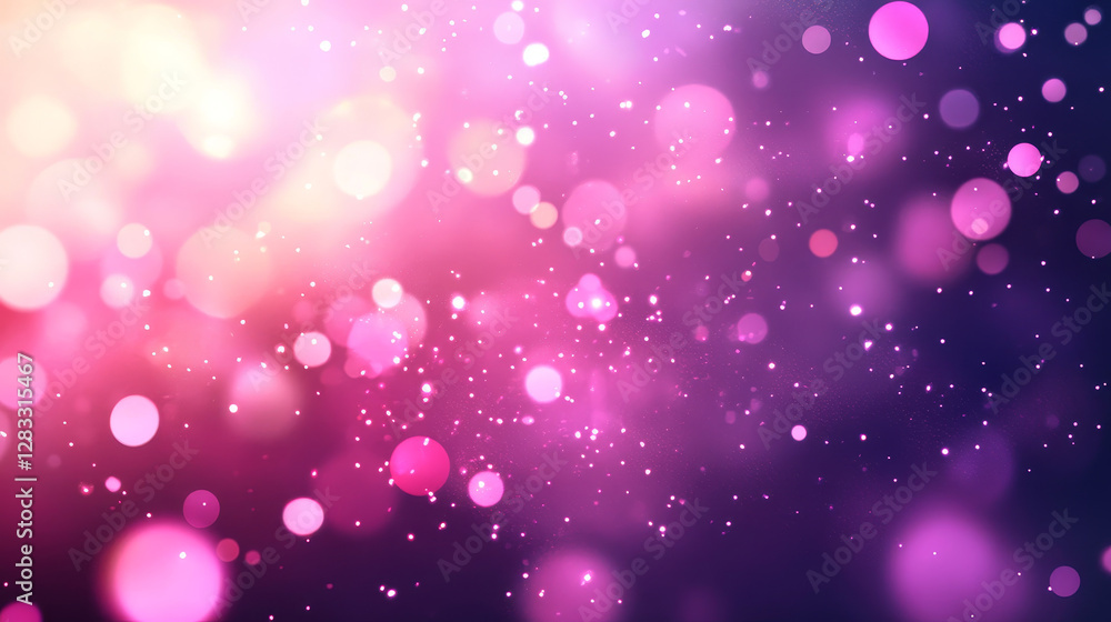 Poster burst of pink light sparkles glowing on transparent background. vector realistic illustration of shi