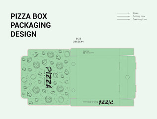 Pizza Box Design, Pizza Packaging Design, Pizza Box Design Template, Ready For Print.