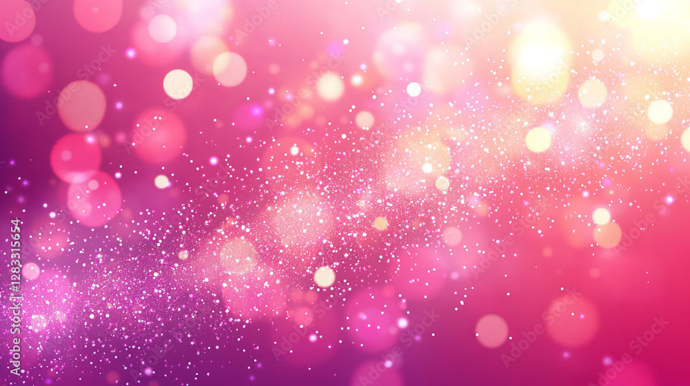 Poster burst of pink light sparkles glowing on transparent background. vector realistic illustration of shi