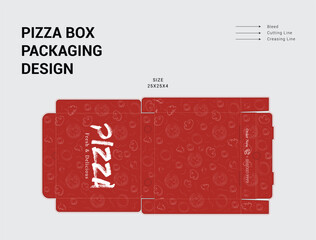 Pizza Box Design, Pizza Packaging Design, Pizza Box Design Template, Ready For Print.