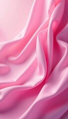 Obraz premium Soft pink fabric flows like a gentle cloud across the surface, flow, cloud, background