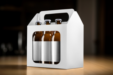 Beer bottle png mockup, transparent design