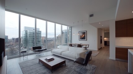 Fototapeta premium Modern City Apartment Living Room