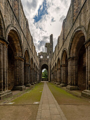 Die Ruine der Kristall Abbey in Leeds in West Yorkshire, England 