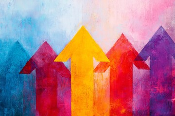 Dynamic growth trends in business strategy digital space graphic design abstract environment upward perspective