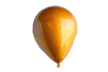 Gold bronze balloon with sleek glossy finish, cut out