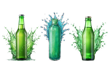 bottle of beer isolated on a transparent background