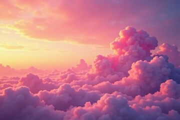 Soft pink and orange clouds in the morning sunset, soft pink, cloud formations