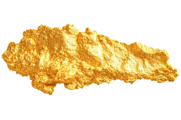 Fototapeta premium Gold ink splash on cutout, textured shine, cut out