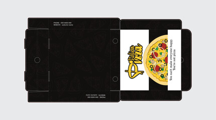 Pizza Box Design, Pizza Packaging Design, Pizza Box Design Template, Ready For Print.