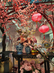 During the Chinese New Year, shops and shopping mall decorates their premises with grandeur. Festive Decorations. Every year whether the economy is thriving or waning, it is a must for businesses