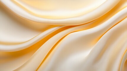 Obraz premium Elegant Yellow Silk Fabric with Smooth Flowing Texture Background