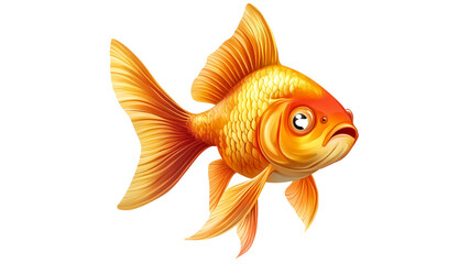 Colorful goldfish in clear water