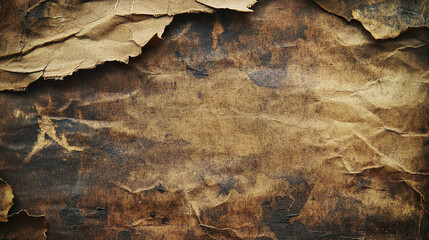 Fototapeta premium Old paper with deep brown stains and texture
