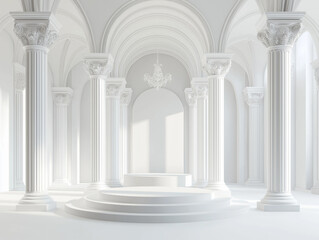 Fototapeta premium columns in the white