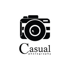 casual camera photography logo icon vector template