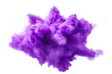 Naklejka premium Colorful purple powder burst in mid air display