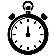 Analog stopwatch silhouette