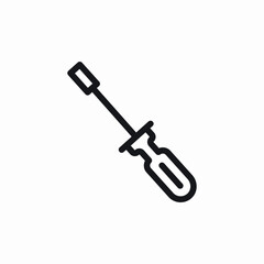 Screwdriver repair tool icon vector sign