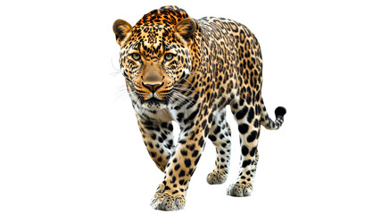 Obraz premium Majestic leopard walking through a natural habitat