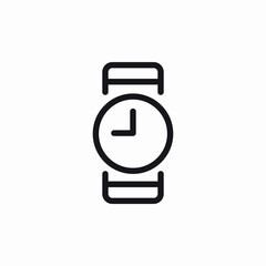 Clock time watch icon vector sign