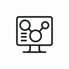 Data analytics graph icon vector sign
