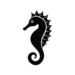 Fototapeta premium A vector illustration of a sea horse.