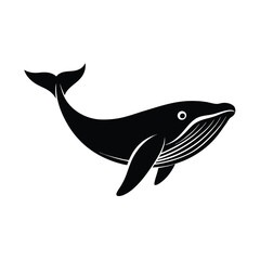 Naklejka premium A vector illustration of a blue whale.