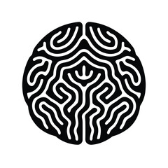 a vector illustration of a brain coral.